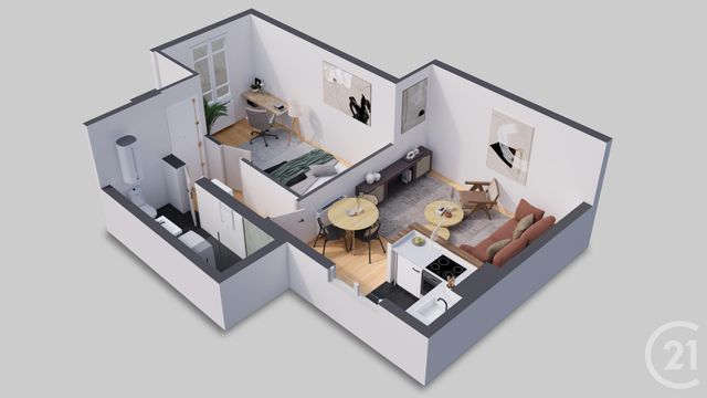 Appartement F2 à vendre - 2 pièces - 35.26 m2 - PARIS - 75012 - ILE-DE-FRANCE - Century 21 Etude Saint-Georges